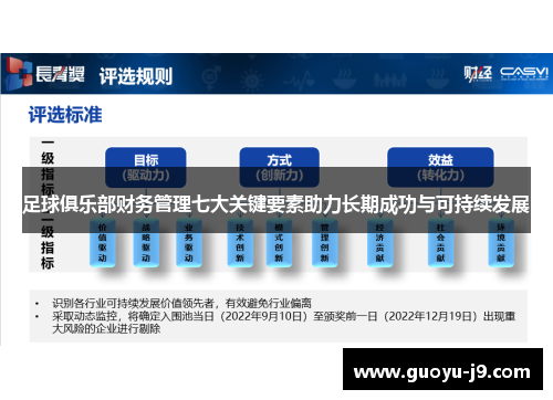 足球俱乐部财务管理七大关键要素助力长期成功与可持续发展 足球俱乐部财务管理七大关键要素助力长期成功与可持续发展